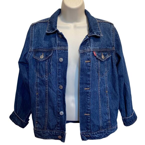 Levi’s Denim Trucker Jacket Youth Blue Size M (10-12 Years) Unisex - Picture 2 of 7